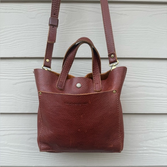 Portland Leather Goods Mini Crossbody Tote - Sedona